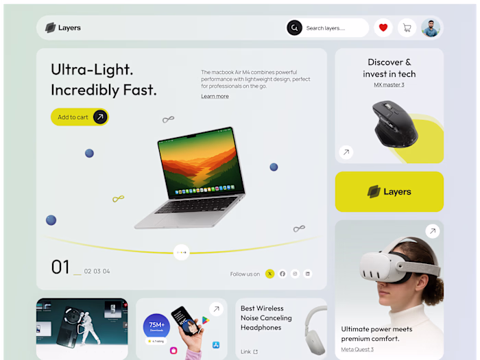 Modern Ecommerce Hero Section Design