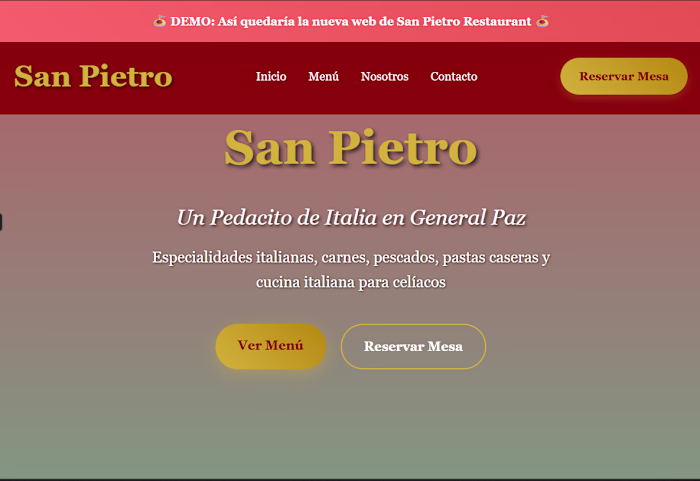 San Pietro Restaurant Website Template