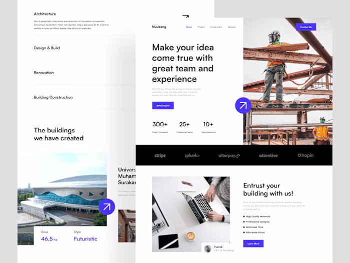Nuukang - Construction Company Landing Page