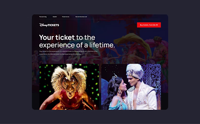 Creating Disney's first D2C theatrical ticketing site