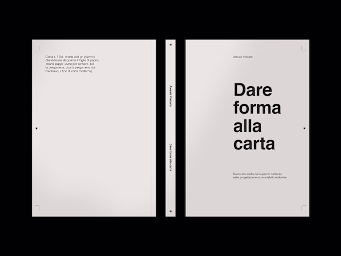 Dare forma alla carta - Master's Degree Layout Design