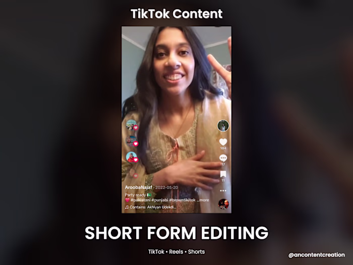 TikTok Content Strategy + Short Form Editing (@aroobanajaf1)