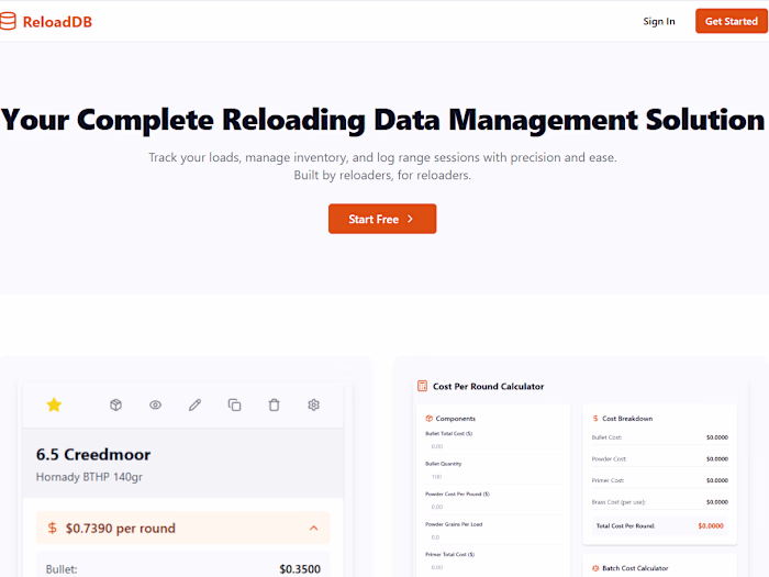 Manage your reloading information in one easy to use space.