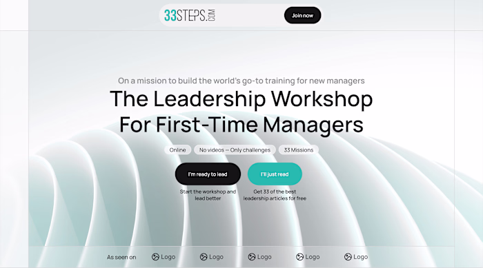 33steps.com (https://33steps.com) a landing page