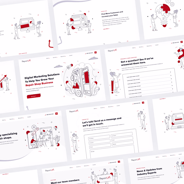 Website for RepairLift Marketing