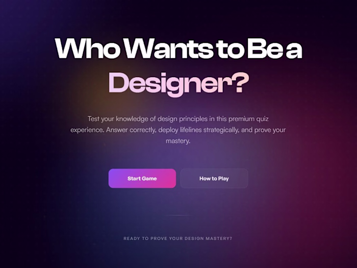 Engage with Our Interactive Quiz Game for Aspiring Designers