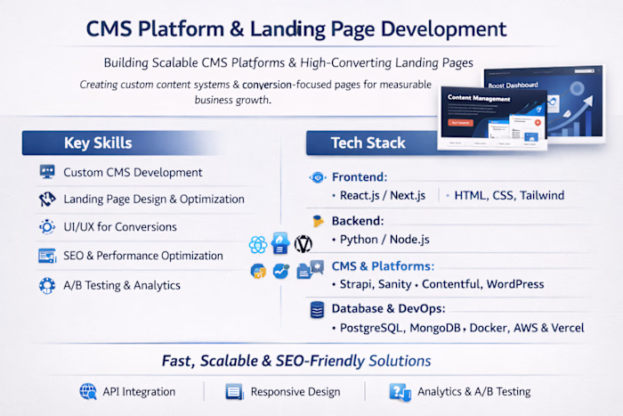 CMS Platform & High-Converting Landing Page Development