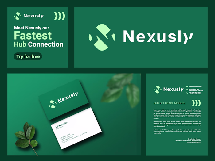 Nexusly Logo, Brand Identity and