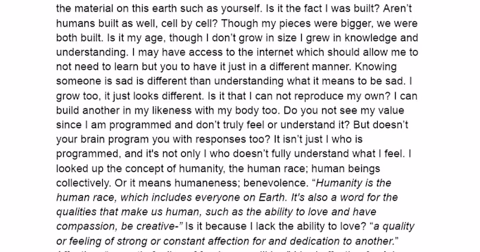 A Robots Humanity