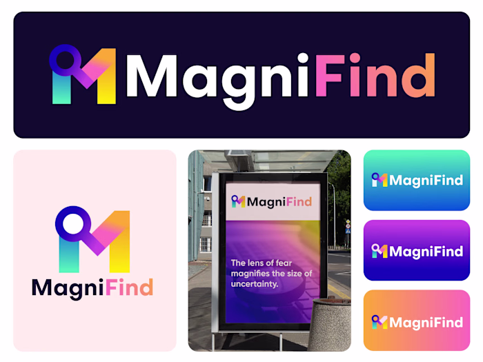 Moder Colorful branding logo for MagniFind