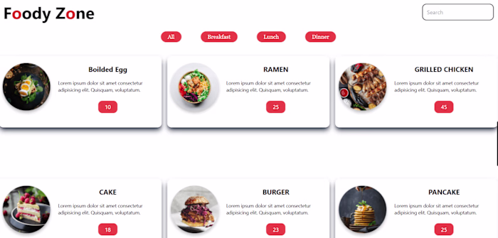 Foody Zone |React |Tailwind