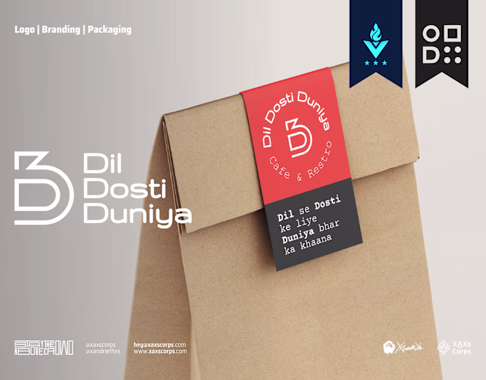 D3 Restro Cafe - Logo Branding & Packaging Design