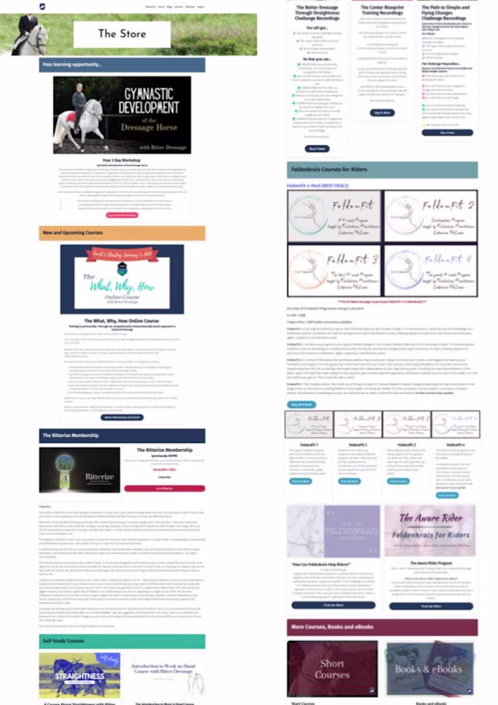 Creating Website Pages in Kajabi. The website pages were cre...