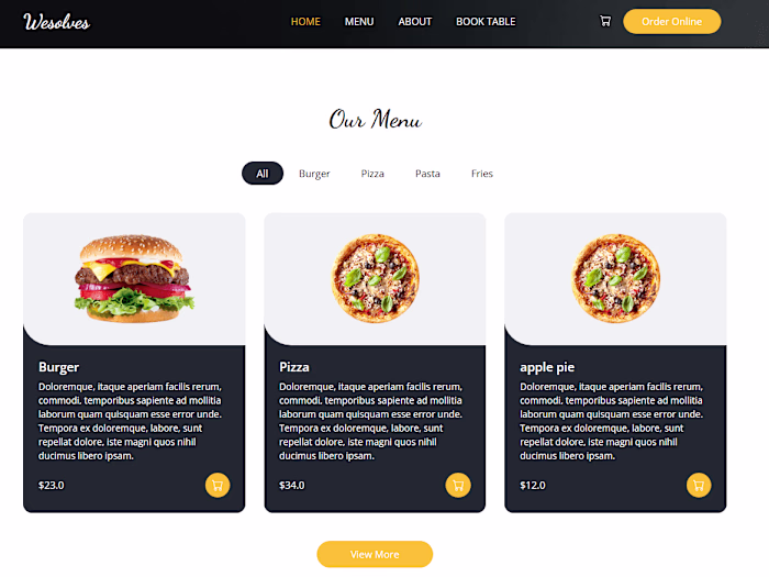Restaurant Web-App