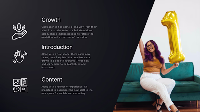 Opalescence Salon -  1 year later 