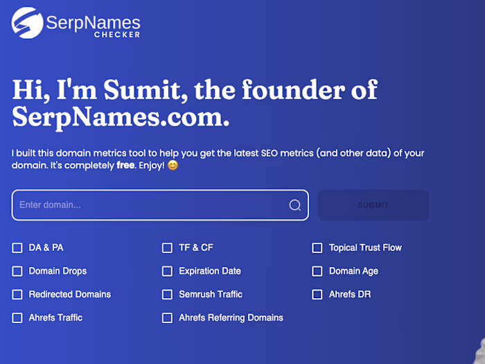 Serpnames Checker
