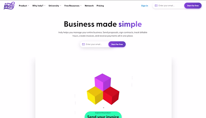 Indy: Webflow Website