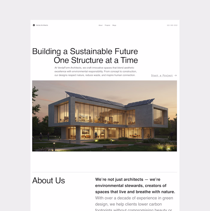 Using Figma and Webflow, i designed and built Verda Architec...