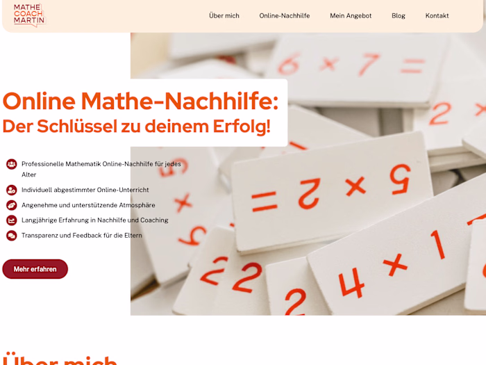 Math coach Martin personal website