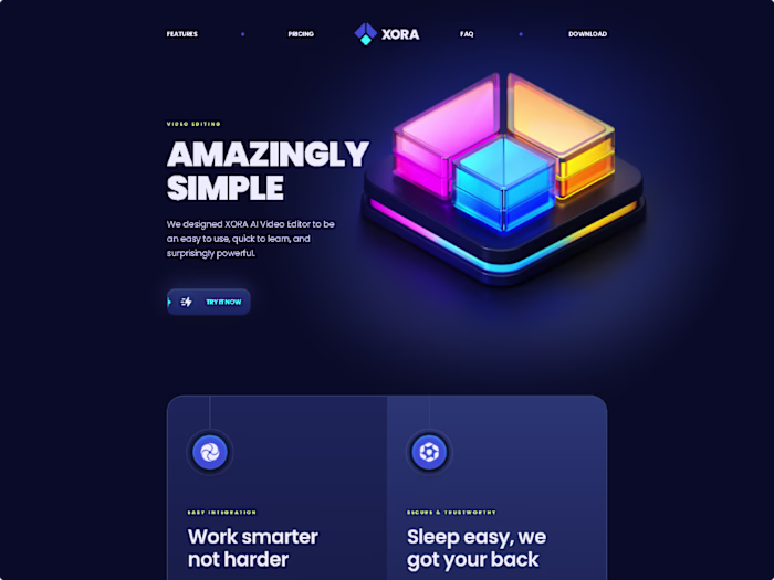 Modern SaaS Website UI – Xora