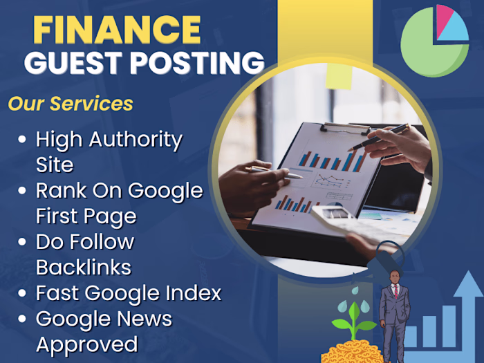 You will get Finance Contributions & Finance Article Placement 