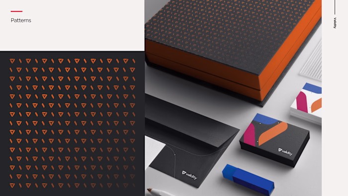 Brand identity design for the SaaS company Validity.