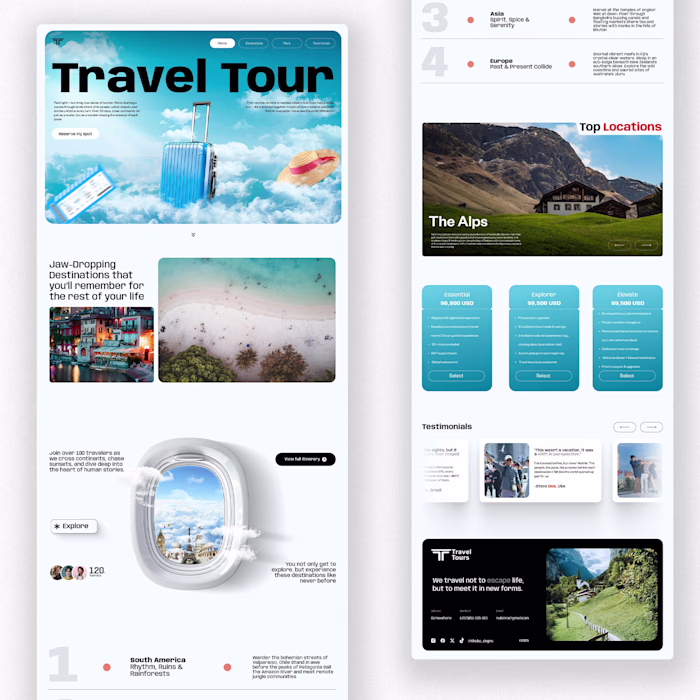 Modern Travel website