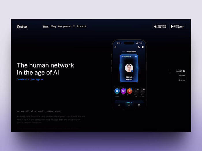 Framer build for alien.org