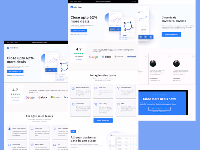 Sales close landing page via Replo