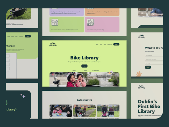 Developed a website for Bike library on Webflow