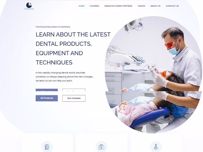 Technical Education in Dentistry WordPress corporate website
