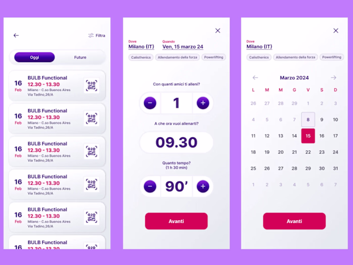 Gym Website Mobile UI