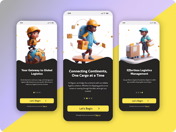 Logistics Company UI Design