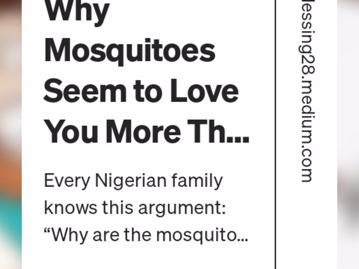 Why Mosquitoes Seem To Love You More Than Your Siblings