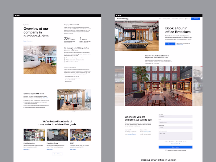 Symbiosy by HB Reavis — Refreshing brand website