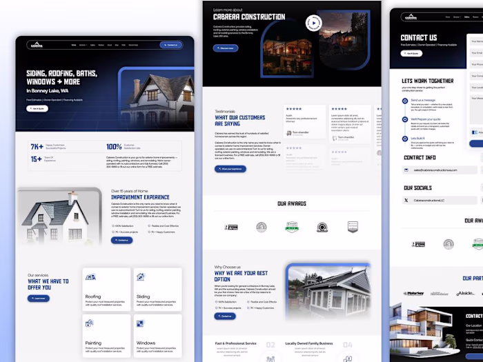 Cabrera Renovations Website Design