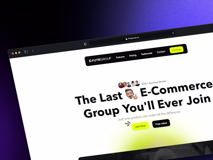Increased 2x Conversion for futrgoup's landing page