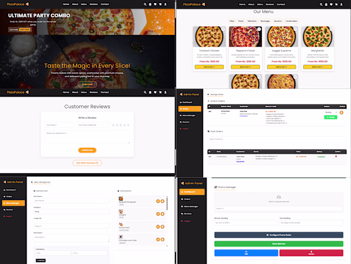Interactive E-commerce Single Page App Frontend - Food App 