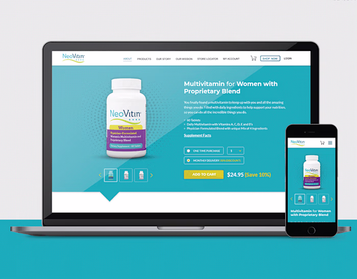 Landing Page for Multivitamin Company