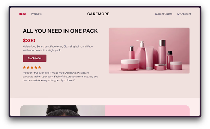 Premium Skin care website