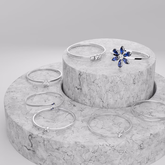 Product Visualization of a Ring Collection