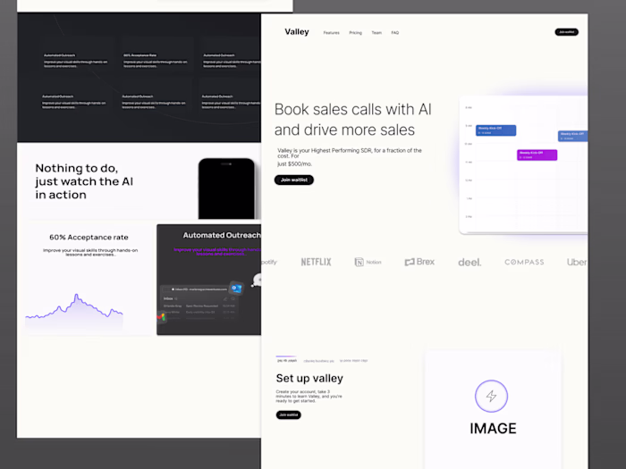 AI SAAS landing page