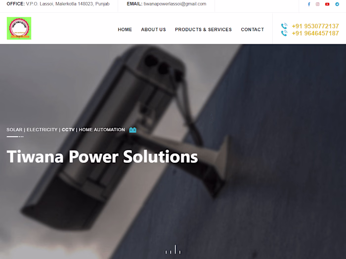 Tiwana Power Solutions - Company's Website