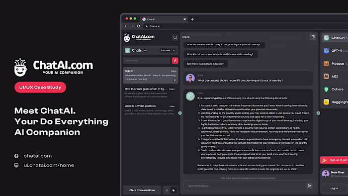 ChatAI - Your AI companion on Behance