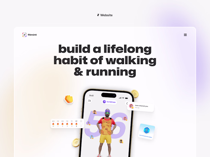 Animated Website Design for FitMint