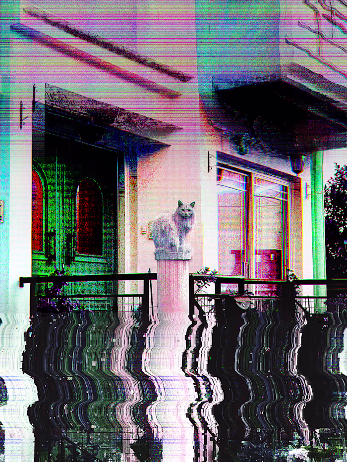 old but gold glitch art