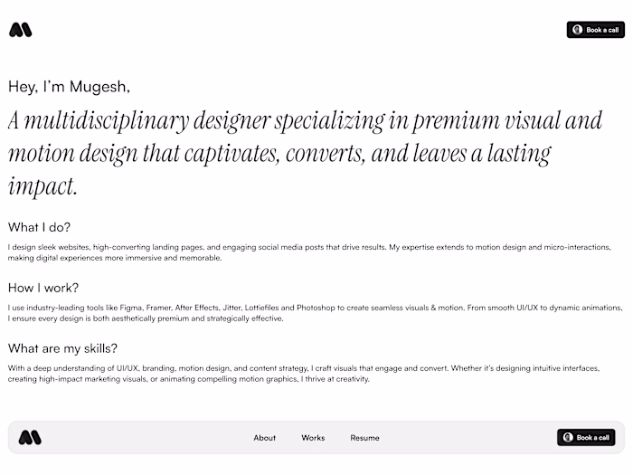 Minimal Portfolio Website – A Clean, Impactful Digital Presence