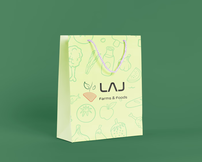 LAJ Farms and Foods Logo design