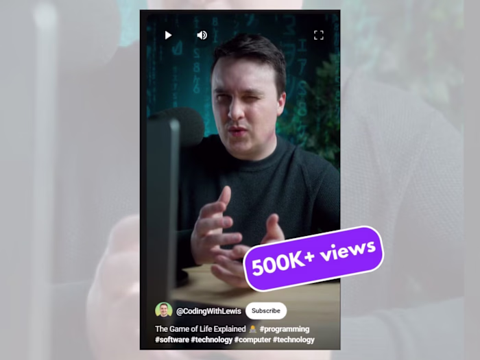 Short form content (YT shorts, reels, etc)