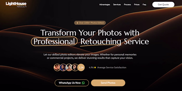Website Design and Webflow Development for LightHouse Retouch